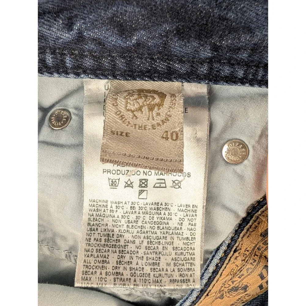 Diesel Viker Jeans Mens W40 L30 Blue Regular Straight Wash 0RM80 Distressed